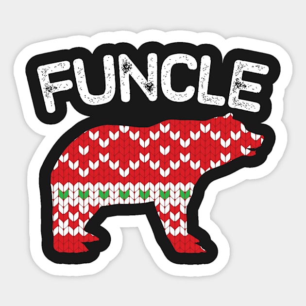 Funcle Bear Matching Christmas Family Sticker by RJCatch